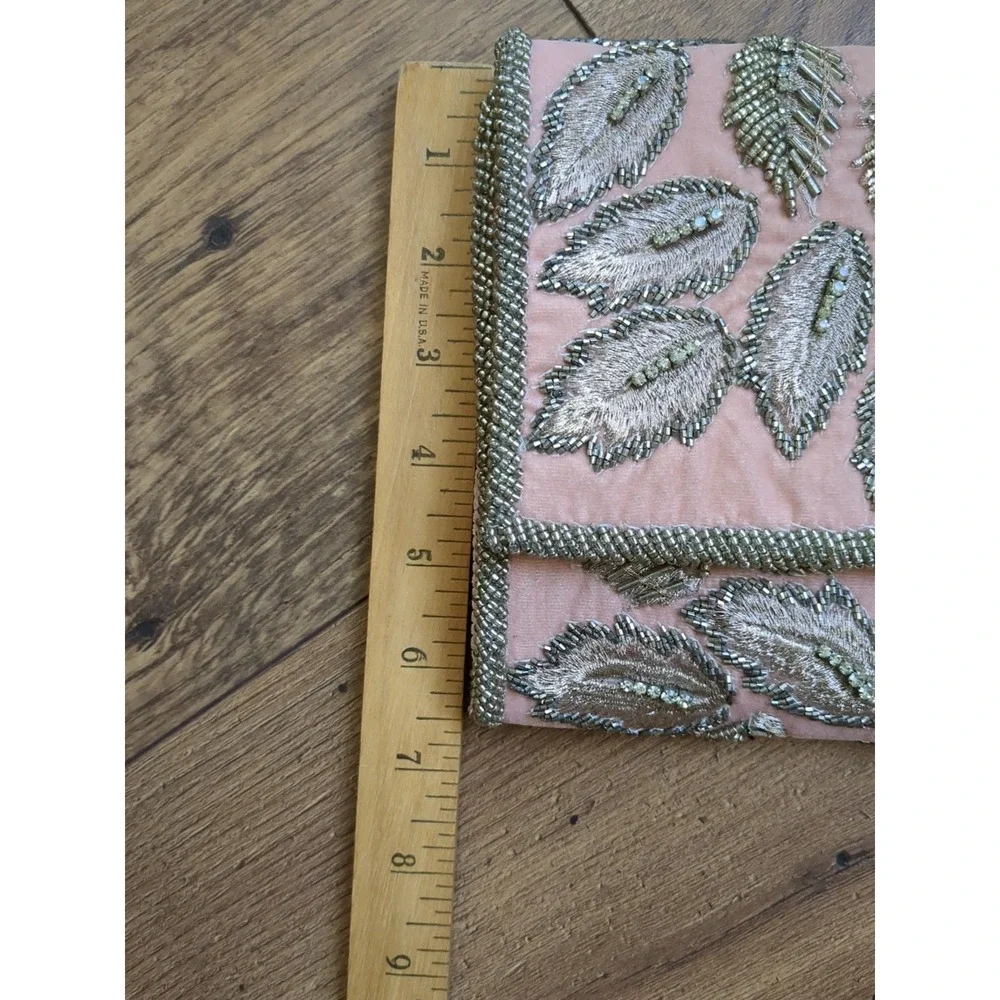 Anthropology Womens Clutch Floral Purse With‎ Chain